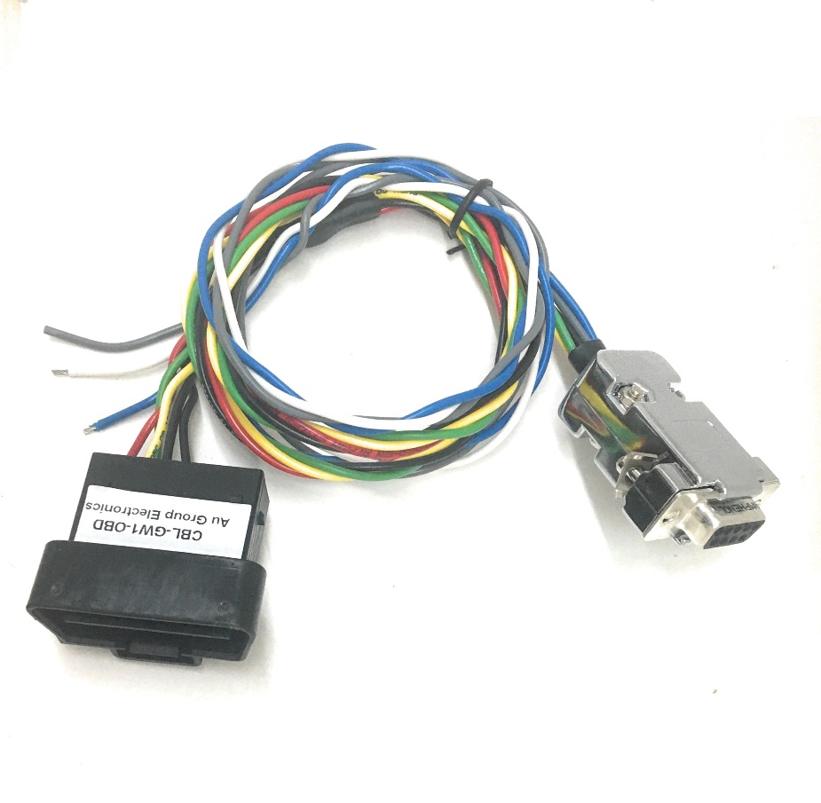 7-Wire Cable with OBD-II Male Housing and DB9 Female Connector for GW1