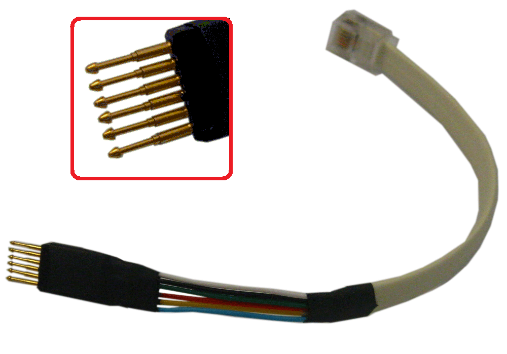 6-wire 50 mil Pogo Pin (Radius POGO pin header) Cable